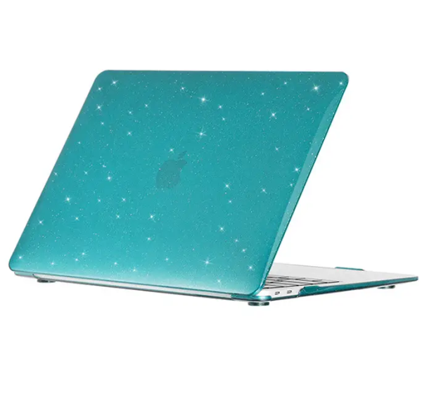 Чохол накладка для MacBook Pro 14" (A2442) з блискітками (Изумрудный)