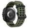 Двоколірний силіконовий ремінець для Samsung Watch Ultra 47 мм (темно зелений)