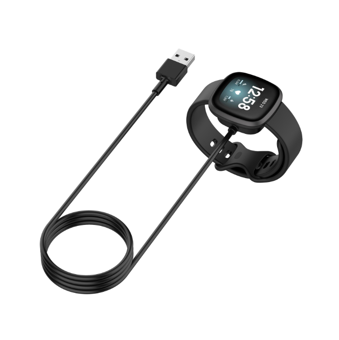 Зарядний кабель для годинника Fitbit Versa 4 / 3 / Sense / Sense 2 – магнітна зарядка 1м
