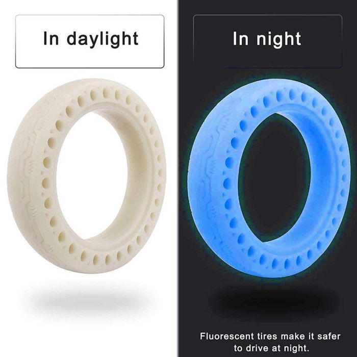 Перфорована антипрокольна шина 8.5 дюймів (8 1/2х2 Xiaomi M365/1S/Pro) (Флурисцентная Синяя)