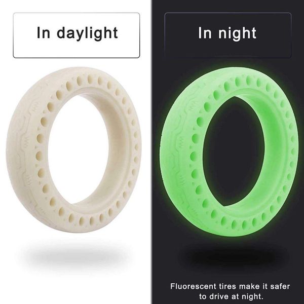 Перфорована антипрокольна шина 8.5 дюймів (8 1/2х2 Xiaomi M365/1S/Pro) (Флурисцентная Зеленая)