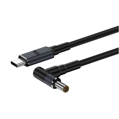 Кабель Type-C для зарядки ноутбука 5.5×2.5 мм (65–140W), 180 см — для Lenovo / Asus / Toshiba