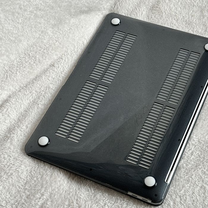 Чохол накладка для MacBook Pro 16" (A2485) з блискітками (Чорний)