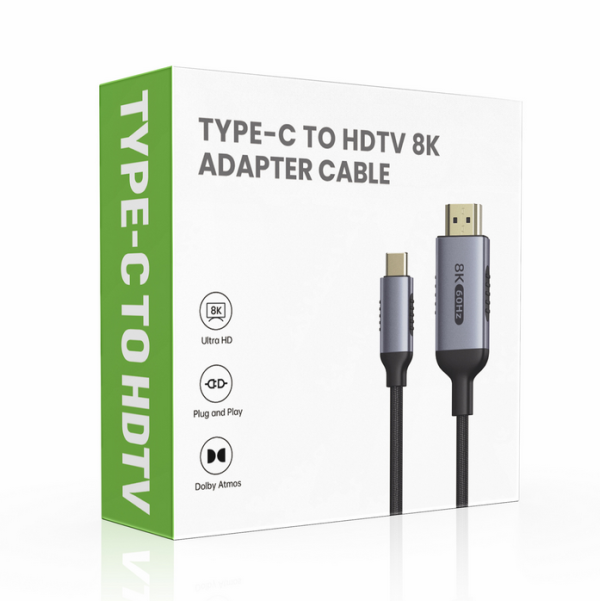 Кабель-адаптер Type-C → HDMI 8K/60Hz (1 м) | Модель ZX145 |
