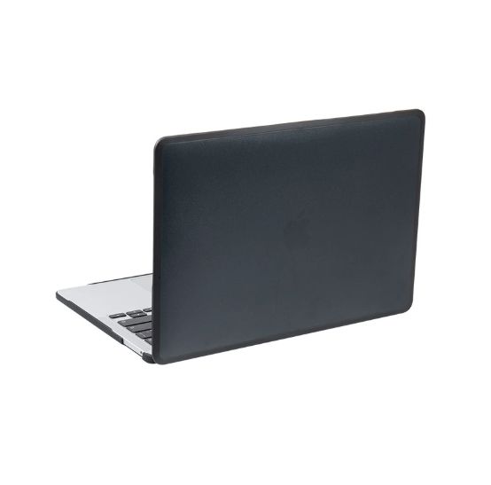 Пластикова накладка з силіконовим бампером для Macbook Air (M1 | A1932 | A2337) (Черный прозрачный + Черный бампер)