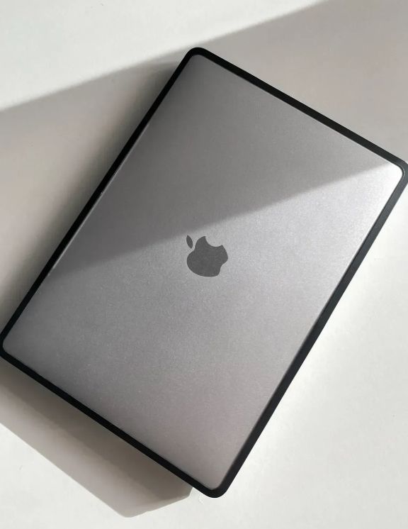 Пластикова накладка з силіконовим бампером для Macbook Air (M1 | A1932 | A2337) (Прозрачный + Прозрачный Бампер)