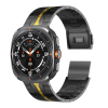 Металевий ремінець для Samsung Galaxy Watch 7 Ultra 47mm з магнітною застібкою (Чорний+Золото)