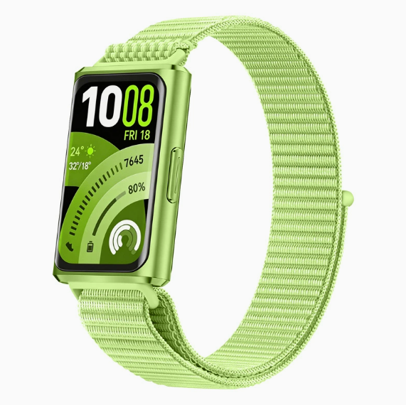 Петля-ремінець з нейлону для Huawei Band 11 / 11 Pro • М’який • Регульований • Липучка (зелений)