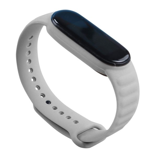 Силиконовый ремешок класический Ripple для Mi Band 3 | 4, Темно-Синий (Сірий)