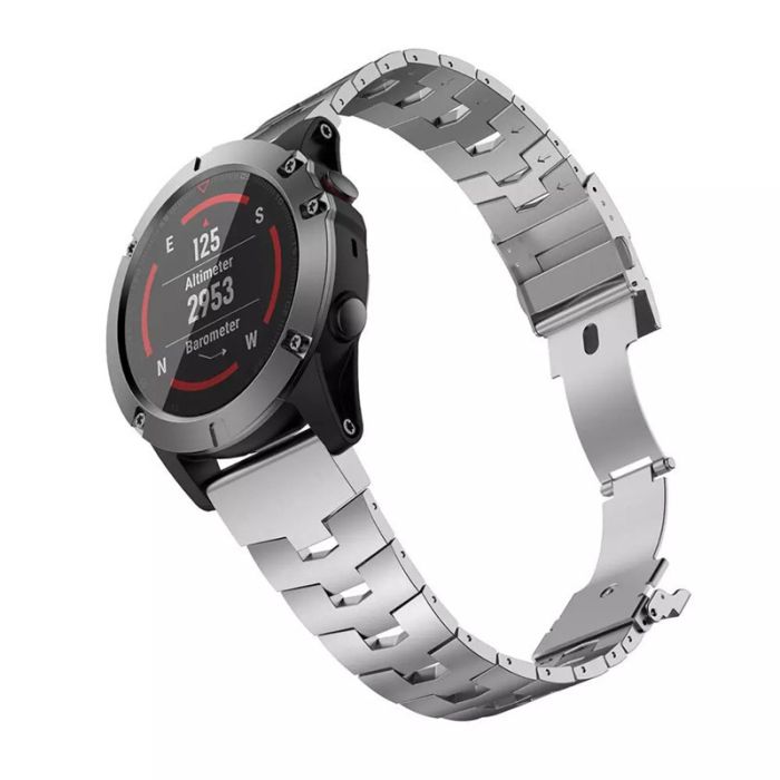 Ремінець Vented Titanium для Garmin 22 mm. (Срібний)