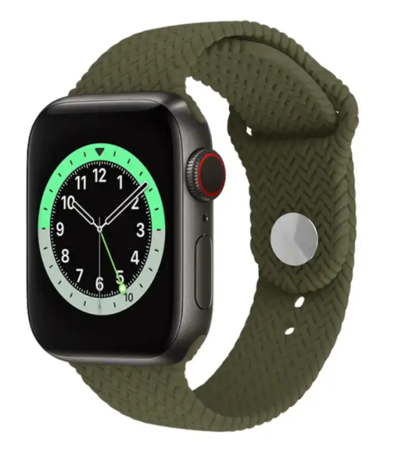 Силіконовий ремінець Braid для Apple Watch 38/40/41 AAA+, Зелений (Зеленый)