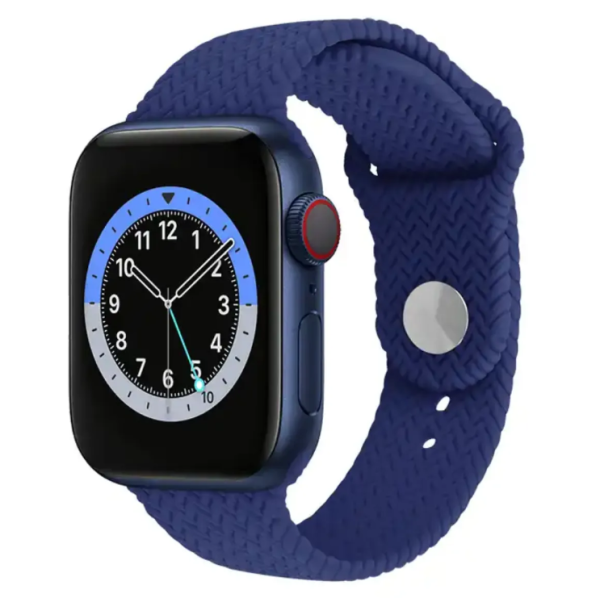 Силіконовий ремінець Braid для Apple Watch 38/40/41 AAA+, Зелений (Синій)