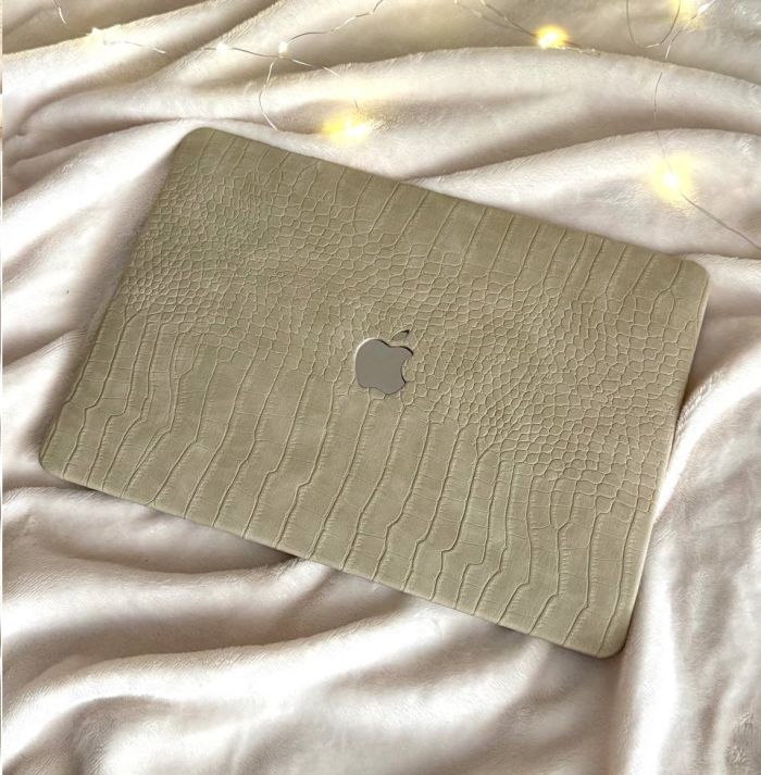Чохол накладка з еко шкіри на MacBook Air 15 (A2941) (Пісочний)
