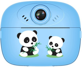 Дитяча миттєва камера з принтером PANDA  + 3 рулони для друку(DIY Instant Camera) (Blue)