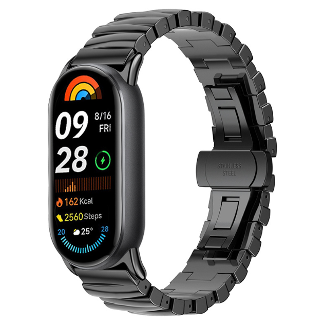Ремінець-ланцюжок Steel Classic для Mi Band 8/9/10 (Black)