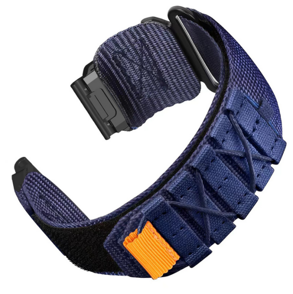 Нейлоновий тактичний ремінець для Garmin 22 мм. QuickFit (Синій)