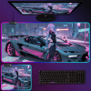 Килимок для мишки з підсвіткою 80*30 см. Night  (2)