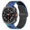 Камуфляжний силіконовий ремінець з магнітною пряжкою для Samsung Galaxy Watch7 Ultra 47 мм (синій)