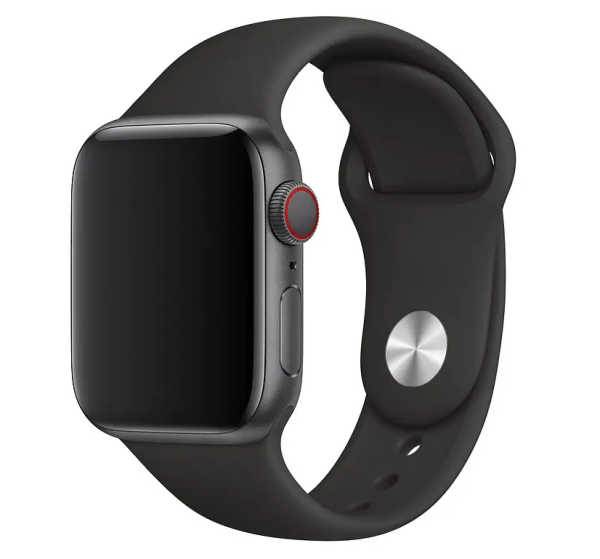 Ремінець силіконовий для Apple Watch 42 / 44 / 45 / 49 AAA+,  (Чорний)