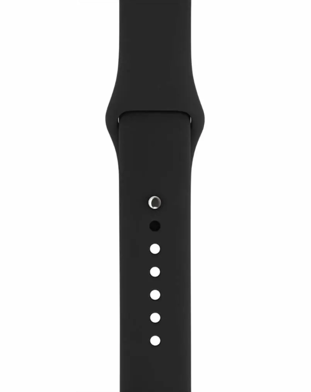 Ремінець силіконовий для Apple Watch 42 / 44 / 45 / 49 AAA+,  (Чорний)