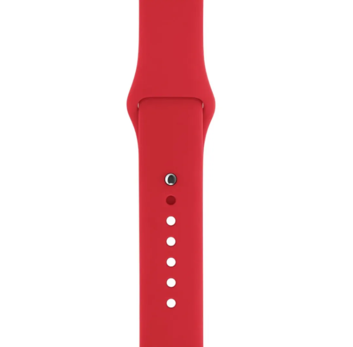 Ремінець силіконовий для Apple Watch 42 / 44 / 45 / 49 AAA+,  (Червоний)