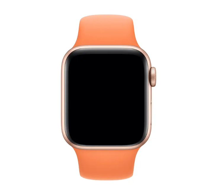 Ремінець силіконовий для Apple Watch 42 / 44 / 45 / 49 AAA+,  (Помаранчевий)