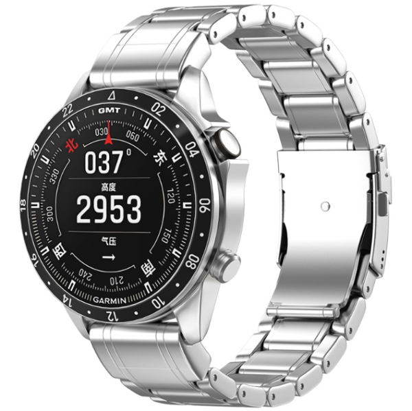 Металевий титановий ремінець 26 мм для Garmin MARQ / Fenix / Epix (Срібний)