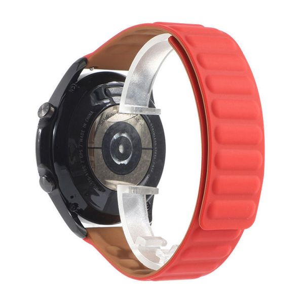 Ремінець силіконовий магнітний MagStrap 22 мм Amazfit GTR | Stratos 3,  (Червоний)