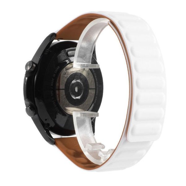 Ремінець силіконовий магнітний MagStrap 22 мм Amazfit GTR | Stratos 3,  (Білий)