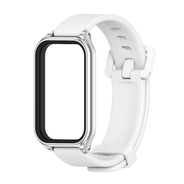 Силіконовий ремінець для Redmi Smart Band 3 / Mi Band 9 Active (Білий)