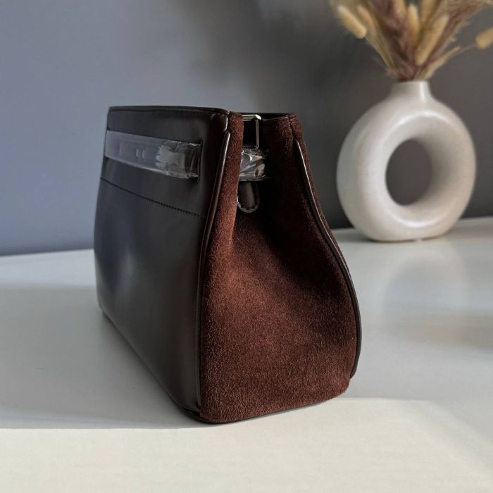 Жіноча сумка Kelly Bag із натуральної шкіри (Brown)