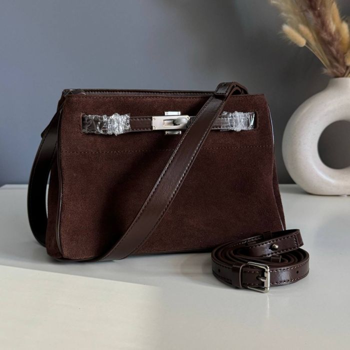 Жіноча сумка Kelly Bag із натуральної шкіри (Brown)