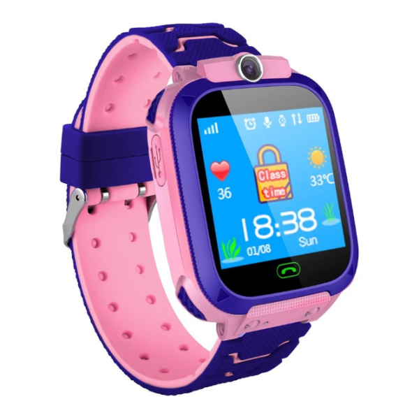 Дитячий водонепроникний розумний годинник з GPS трекером SMART BABY Q12 + (Pink)