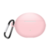 Силіконовий чохол для Huawei FreeBuds 5i з карабіном (Pink)