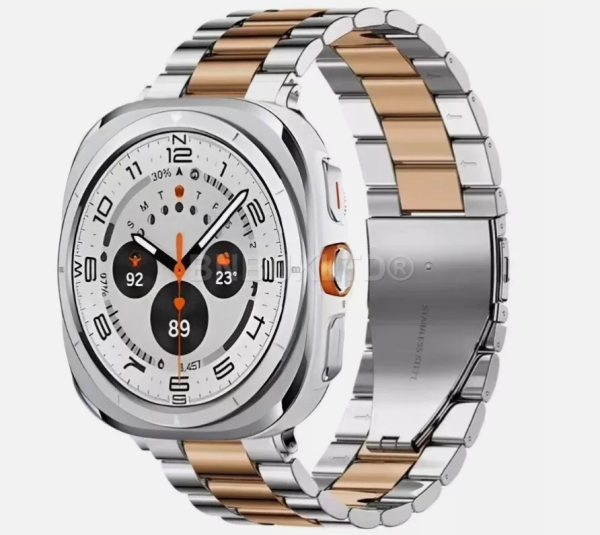 Металевий ремінець для Samsung Galaxy Watch Ultra / Watch 7 Ultra (Silver/rosegold)
