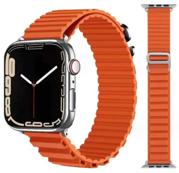 Силіконовий ремінець Alpine LOOP Apple Watch 42 / 44 / 45 / 49 AAA+, Рожевий (Помаранчевий)