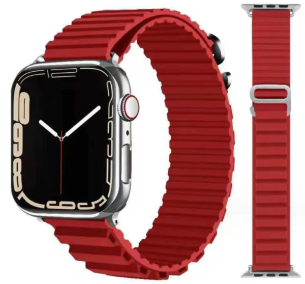 Силіконовий ремінець Alpine LOOP Apple Watch 42 / 44 / 45 / 49 AAA+, Рожевий (Червоний)