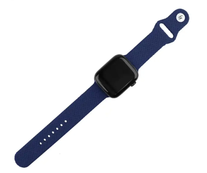 Силіконовий ремінець Braid для Apple Watch 42 / 44 / 45 / 49 AAA+ AAA+, Зелений (Синій)