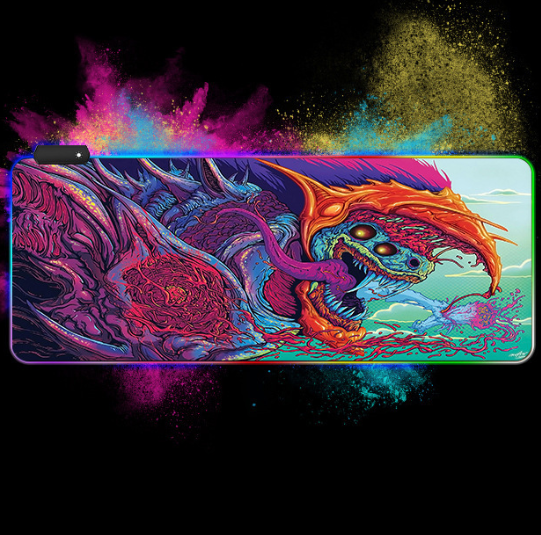 Килимок для мишки LED 80*30 см. Monster  (Print1)