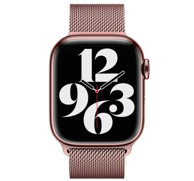 Міланська петля Apple Watch 42 / 44 / 45 / 49 AAA+ , Фіолетовий (Розовое Золото)