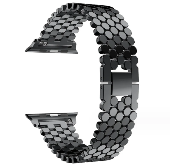 Ремінець металевий Sota для Apple Watch 42 / 44 / 45 AAA+ , Золотий (Чорний)