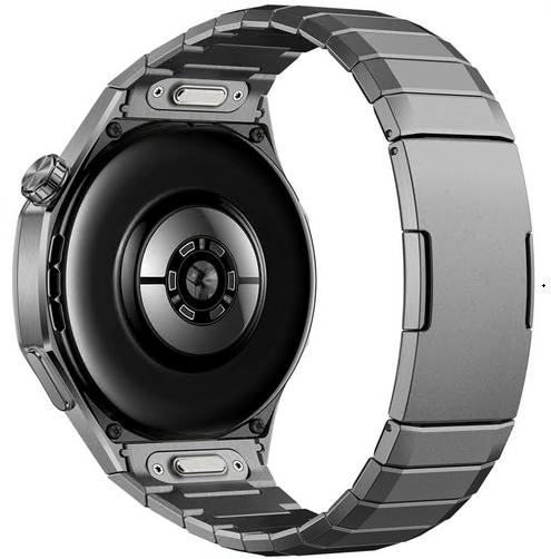 Титановий ремінець з геометричними гранями для Huawei Watch GT 5 Pro (Quick Release) (Чорний)