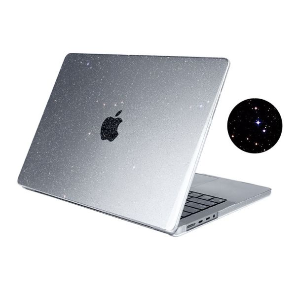 Чохол для MacBook Air 13.6" M2 (Model - A2681) з блискітками (Прозорий)