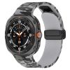 Камуфляжний силіконовий ремінець з магнітною пряжкою для Samsung Galaxy Watch7 Ultra 47 мм (світло-сірий)