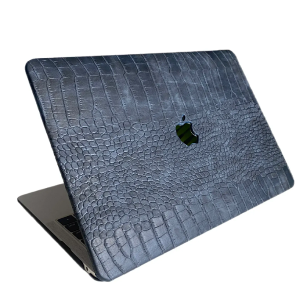 Чохол накладка на MacBook Pro 13  M1/M2/M3 ШКІРЯНИЙ (Синій)