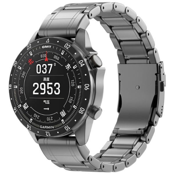 Металевий титановий ремінець 26 мм для Garmin MARQ / Fenix / Epix (Титан)