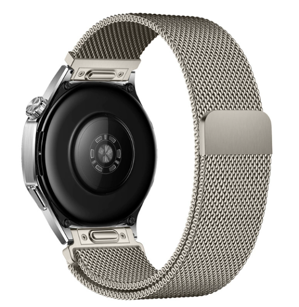 Швидкозйомний магнітний ремінець Milanese Loop 22 мм (кнопкове кріплення, оновлена модель),  (світле золото / шампань (Gold / Champagne))