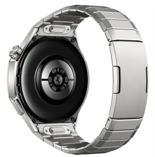 Титановий ремінець з геометричними гранями для Huawei Watch GT 5 Pro (Quick Release) (Срібний)