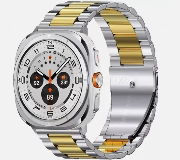 Металевий ремінець для Samsung Galaxy Watch Ultra / Watch 7 Ultra (Silver/Gold)