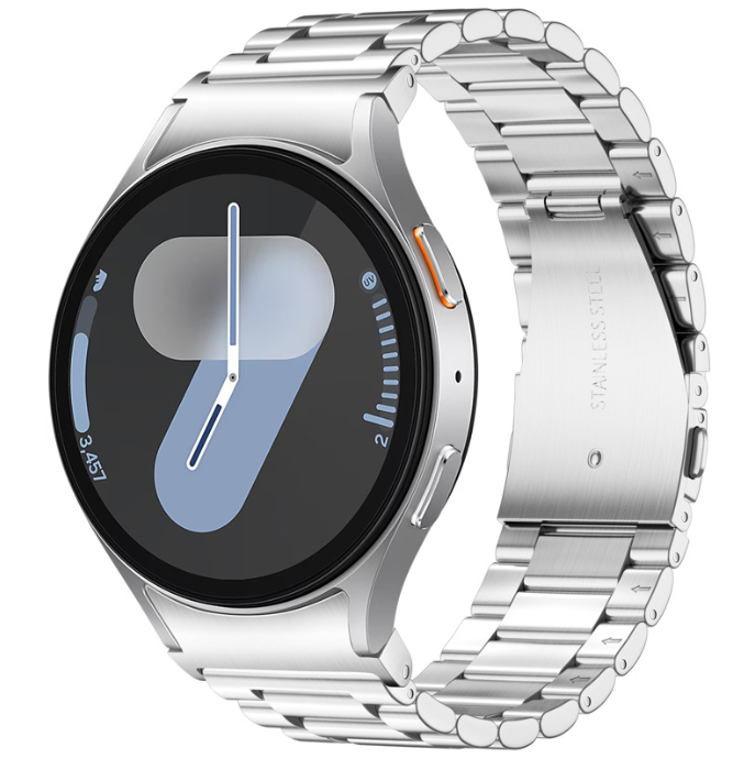 Сталевий ремінець 20 мм для Samsung Galaxy Watch 4 / 5 / 6 / 7 (срібний)